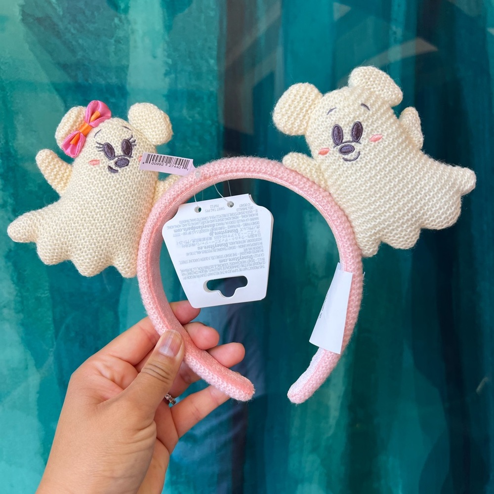 Disney Mickey and Minnie Mouse Ghosts
Ears Headband, Pink/Cream, NWT - Picture 2 of 9